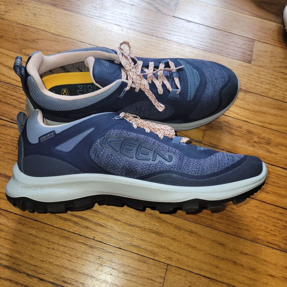 Nwob KEEN Waterproof Hiking Sneakers Terradora Flex Vintage Indigo Sz 10.5 Woman